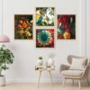 SET OF 4 DIGITAL WALL PAINTING
